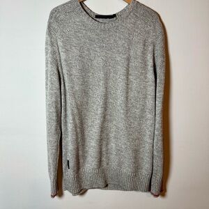 Icebreaker Men’s Soft Wool Light Gray Crewneck Sweater, Size XXL